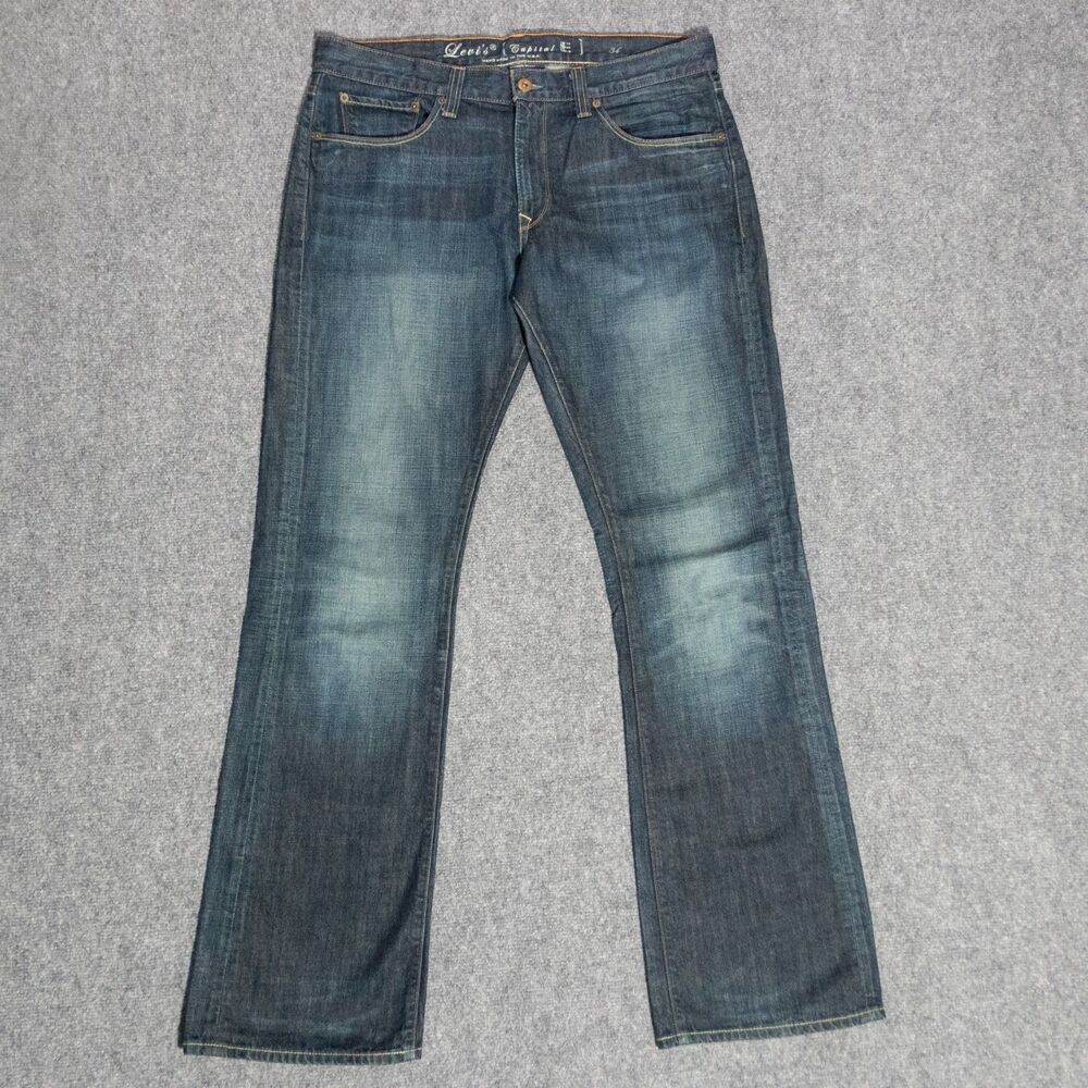 Levis Capital E Hesher Regular Boot Bootcut Blue Jeans Made in USA Men's 35x34